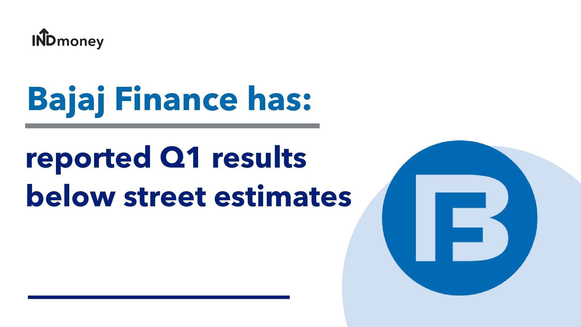 Bajaj Finance Results: Bajaj Finance Quarterly Results for Q1 (FY21-22)